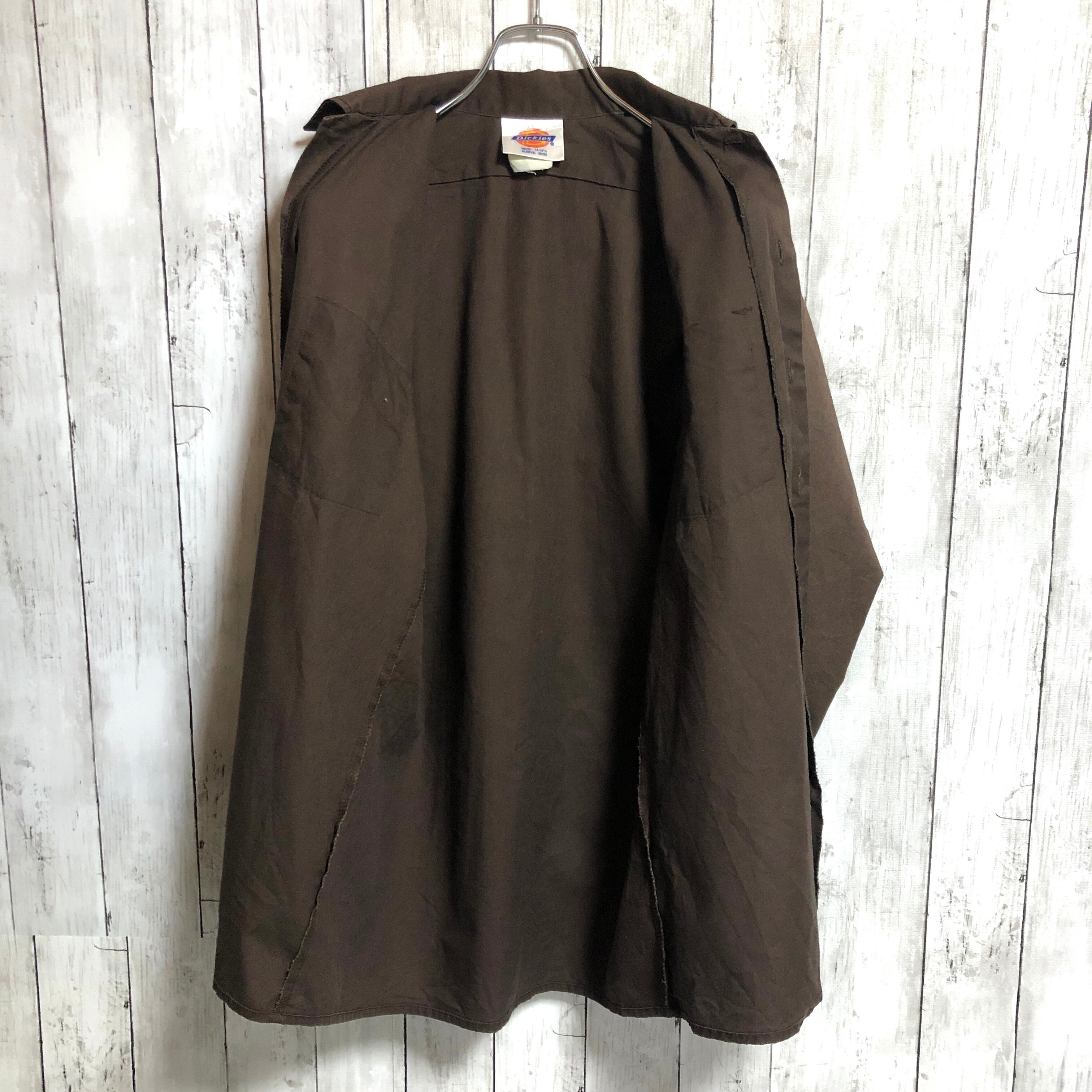 希少カラー】ディッキーズ Dickies ワークシャツ ブラウン 古着 | 古着