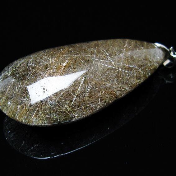 プラチナルチルクォーツ ペンダント 一点物 メール便可 [M便 1/20] 112-13228