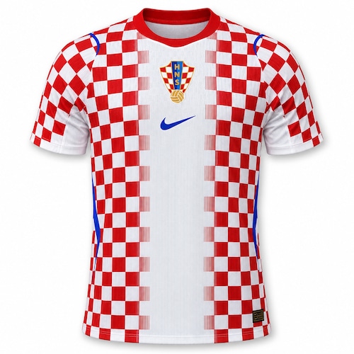 【お取り寄せ】クロアチア代表 2026 ホーム サッカーユニフォーム ネーム 背番号 カスタム可（プレイヤーバージョン）