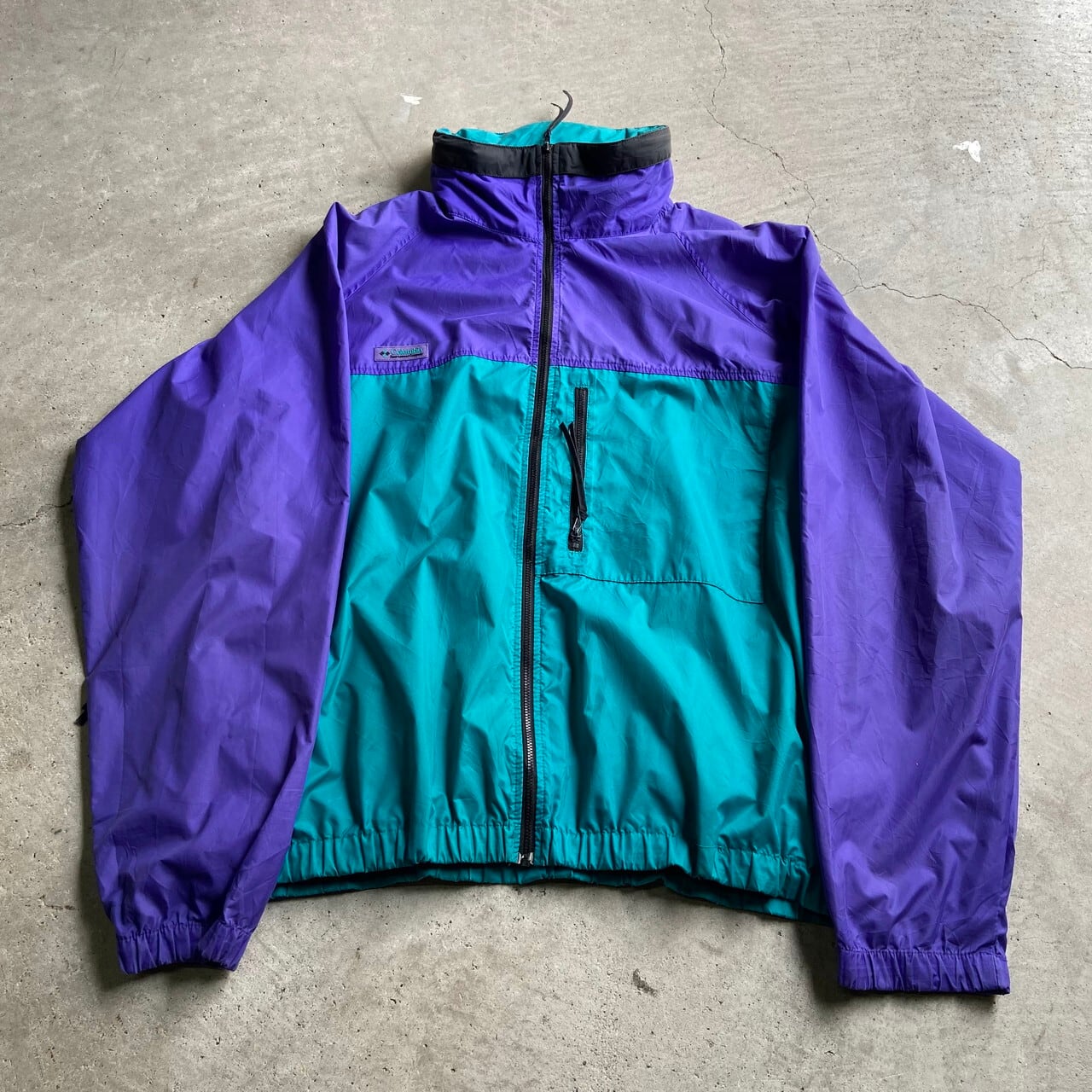 90s Columbia マウンテンパーカー パープル 蛍光 アウトドア