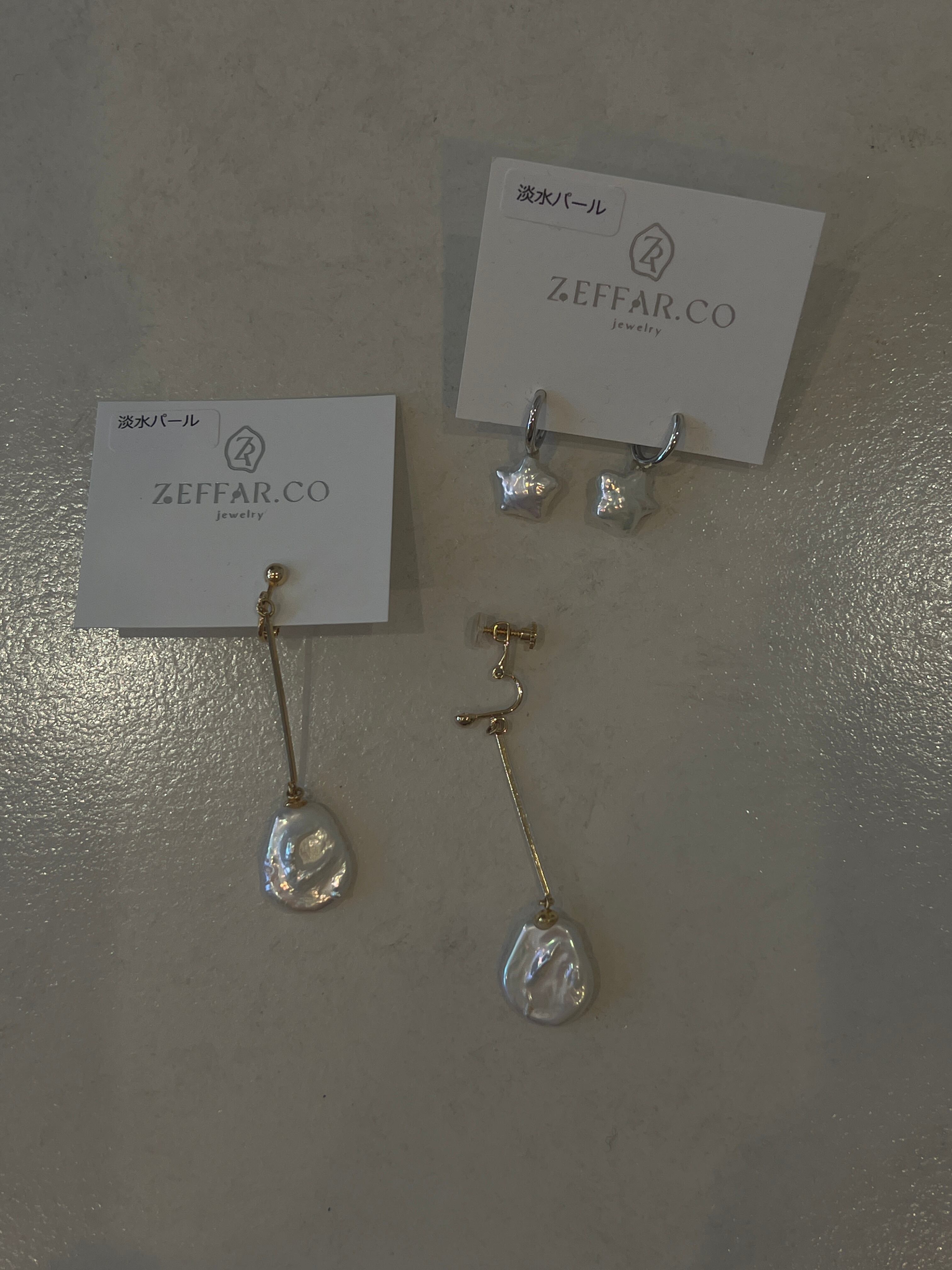 【ZEFFAR.CO】イヤリング 淡水パール