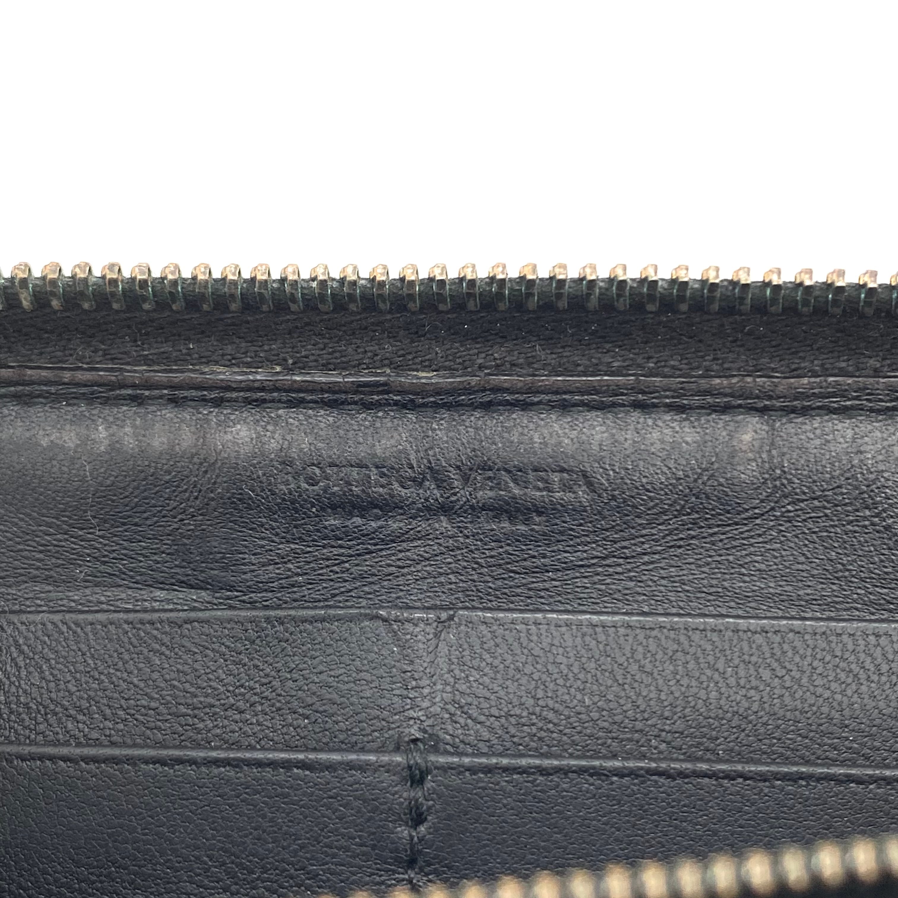 BOTTEGA VENETA Round Zipper Long Wallet Dot Intrecciato ラウンド