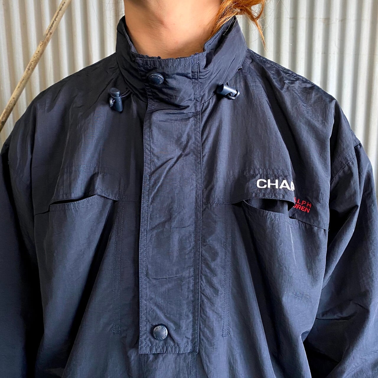 XL チャップス CHAPS ハーフジップ 中綿 プルオーバーナイロンジャケット