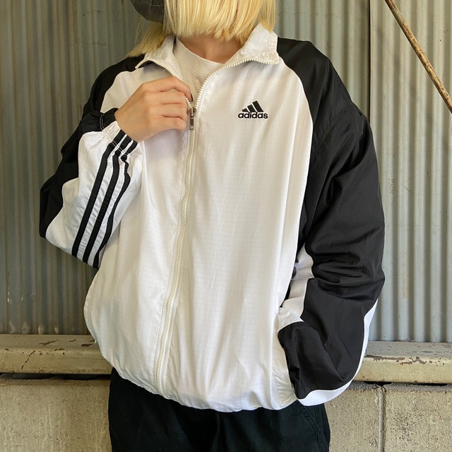 90年代 adidas アディダス パフォーマンスロゴ刺繍 ナイロンジャケット 