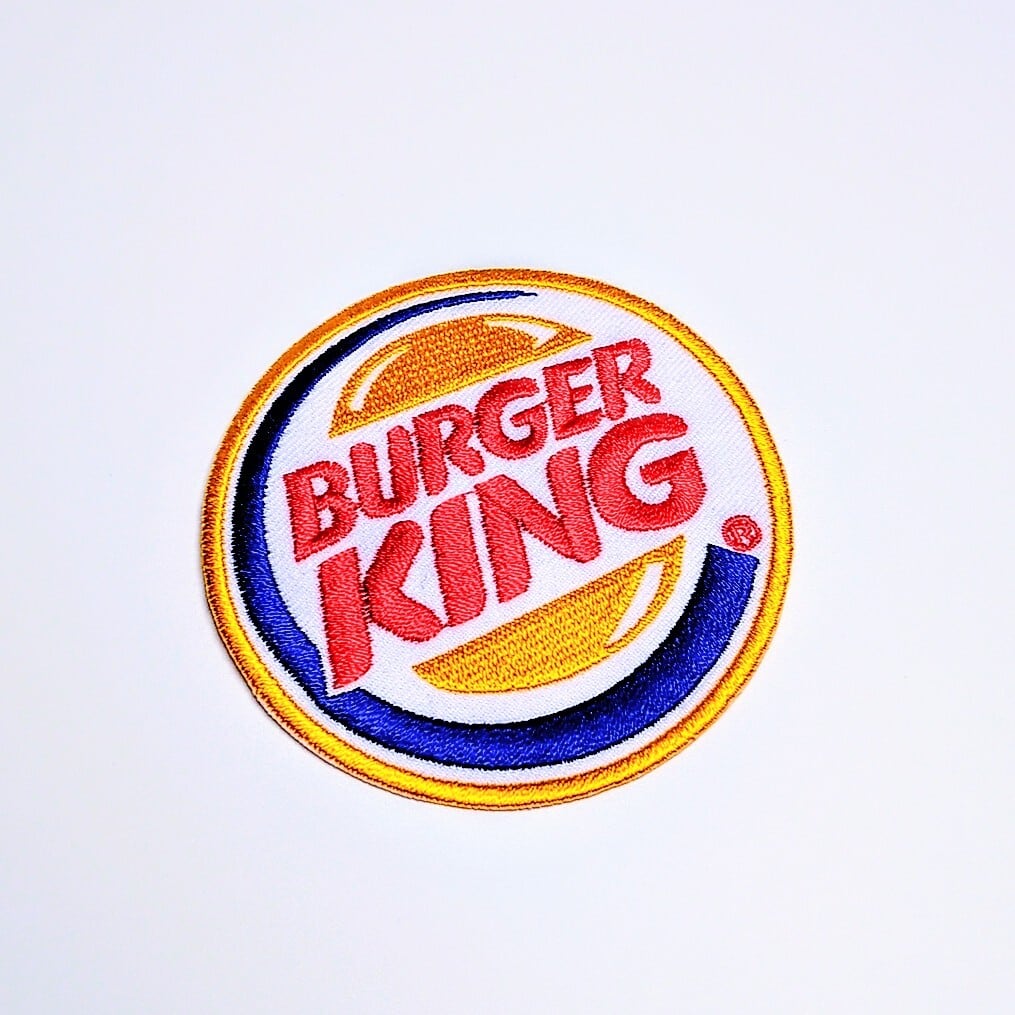 送料無料! ★刺繍アイロンワッペン★ 【 BURGERKING ( バーガーキング )】(S)〚アメリカン雑貨 アメトイ〛