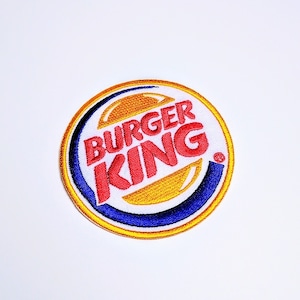 送料無料! ★刺繍アイロンワッペン★ 【 BURGERKING ( バーガーキング )】(S)〚アメリカン雑貨 アメトイ〛