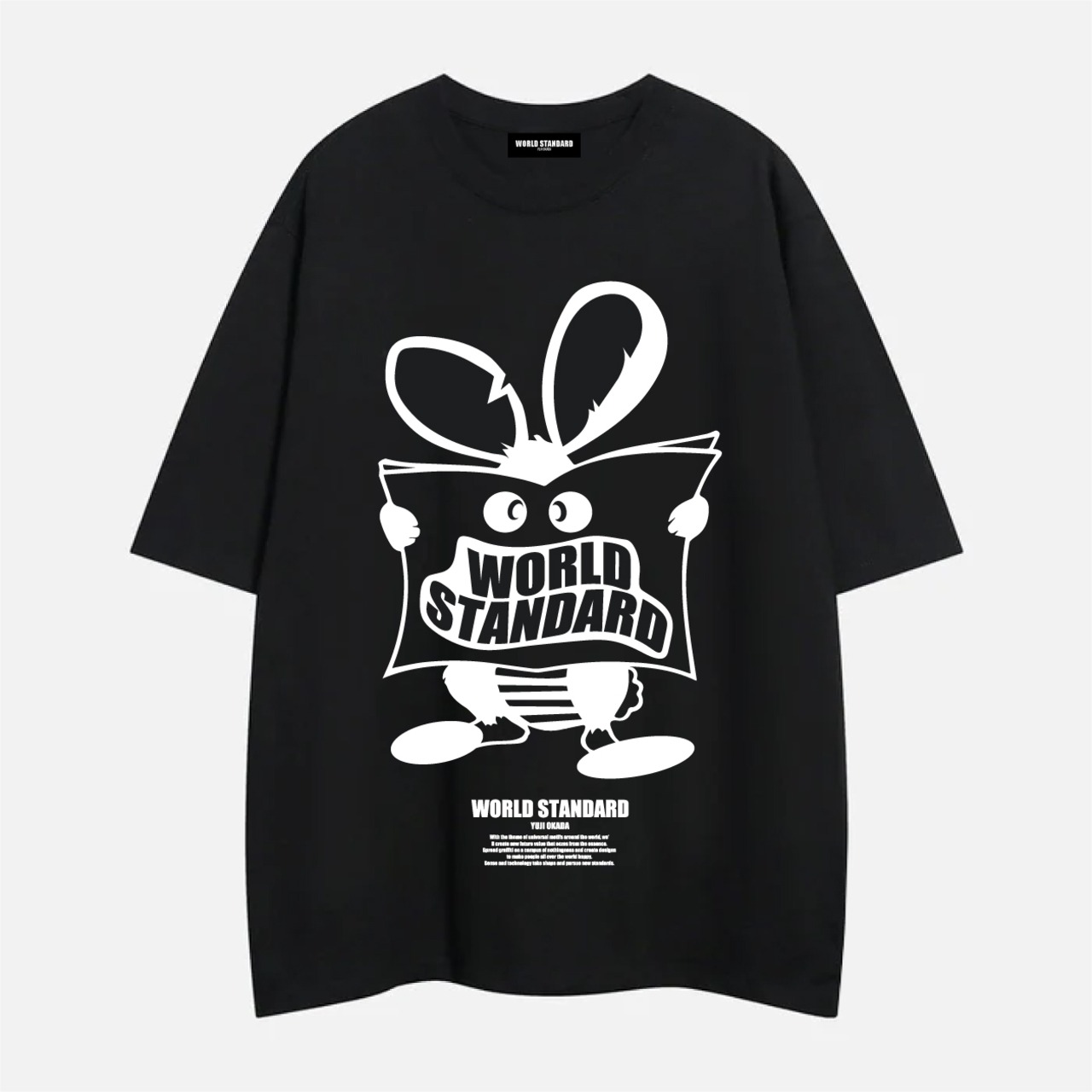 WORLD STANDARD/クルーネックプリントTシャツ/WSHT-053