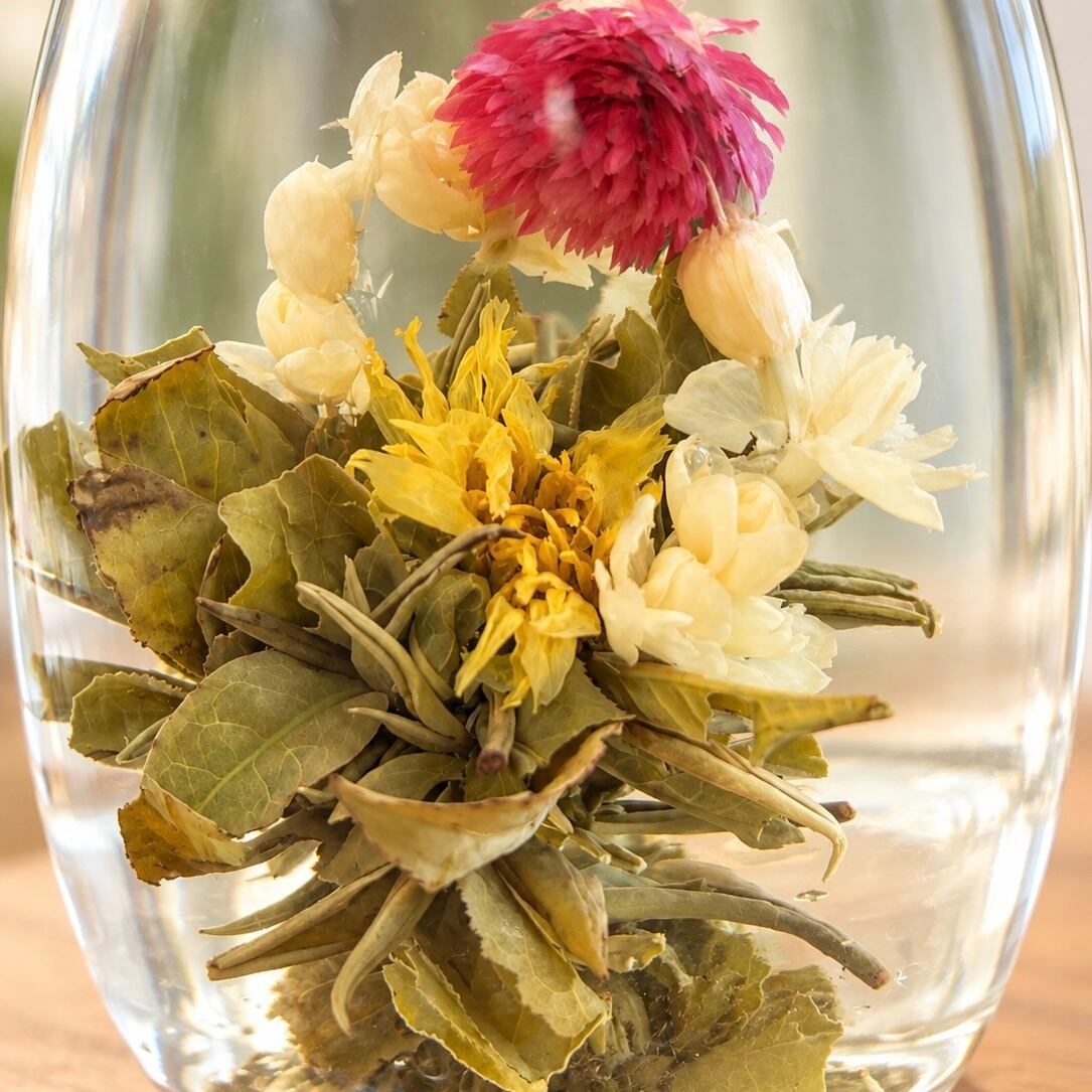中国・広西省】工芸茶 千日紅アーチ 花入ジャスミン 3個入り | 泰和