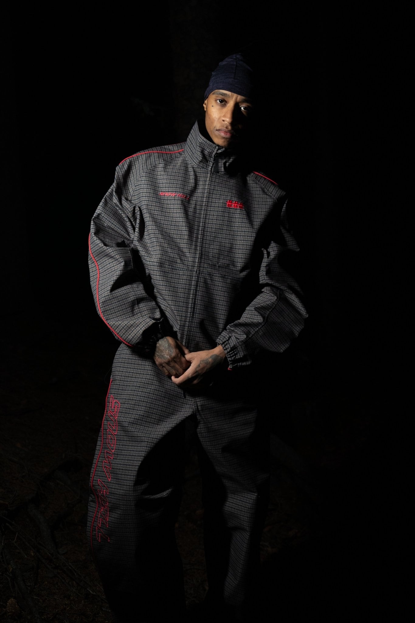 TTTMSW×SNOW HILL 3layer Track jacket（BROWN CHECK） | TTTMSW