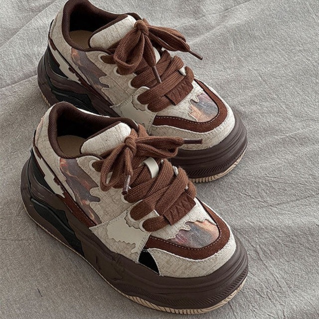 アートパッチミックスボリュームスニーカー   R01558