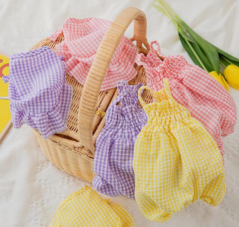 《予約》2101076 クッシュチェックロンパース