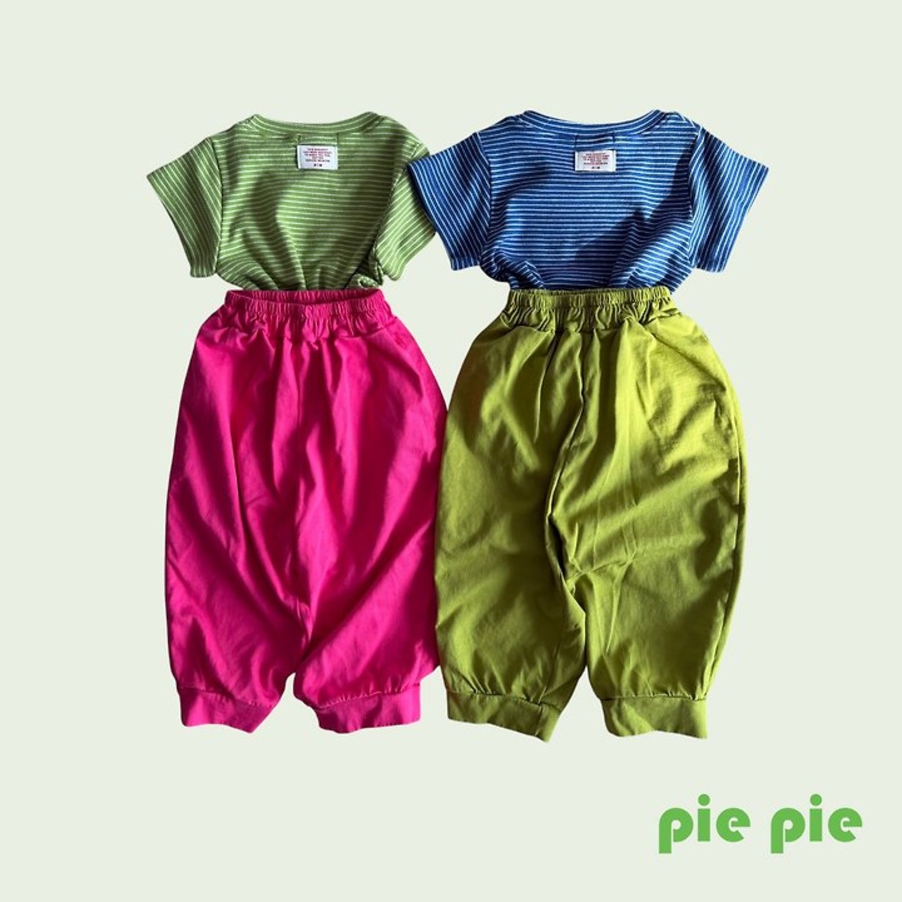 [pie] Bursting striped short sleeves / [파이] 터졌다단가라반팔
