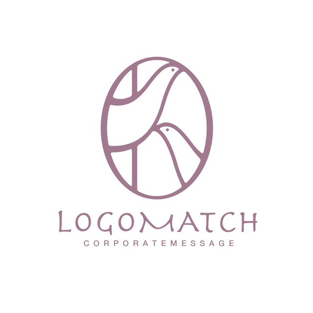 寄り添う鳥のKロゴ