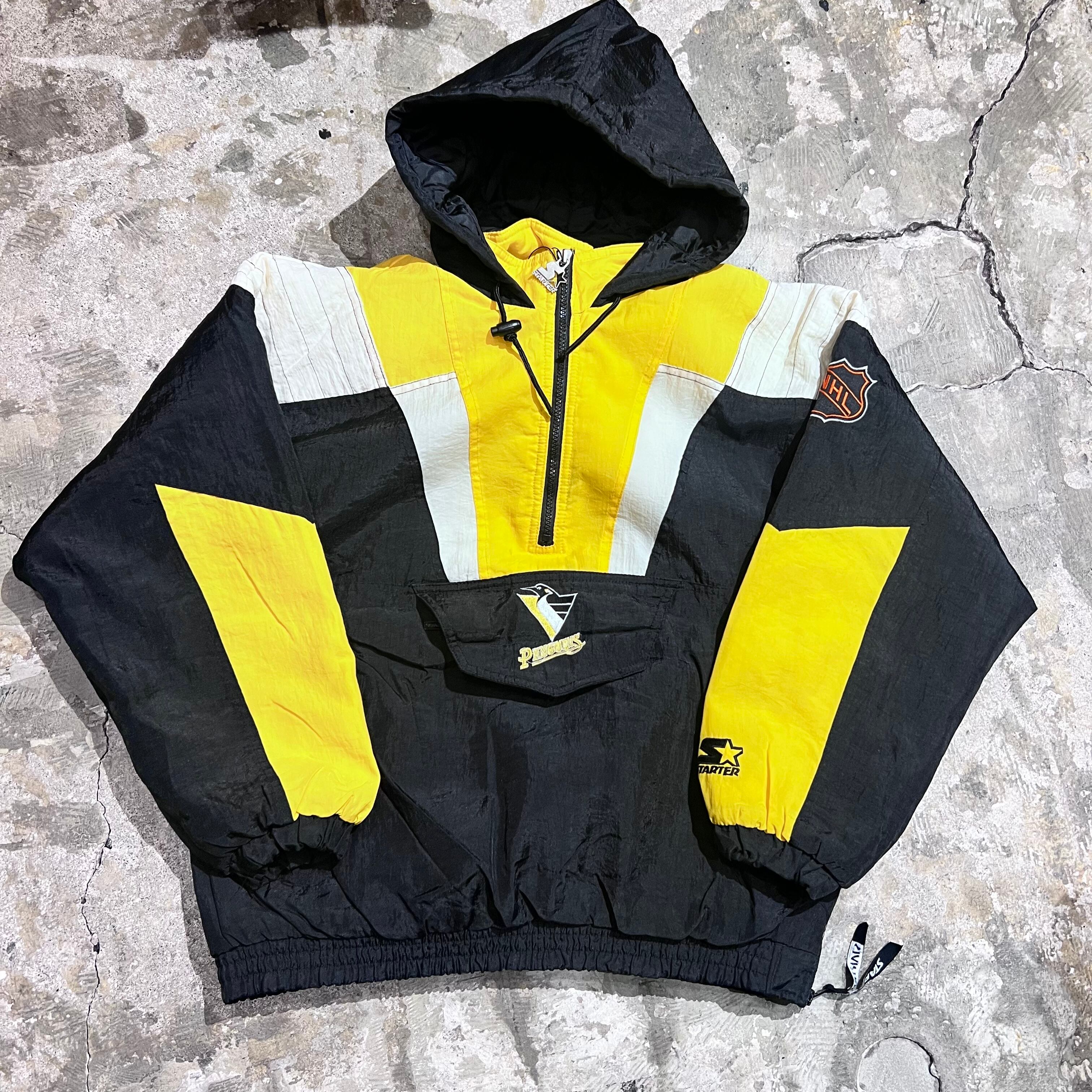 size:L STARTER スターター PENGUINS NHL ナイロンジャケット プル