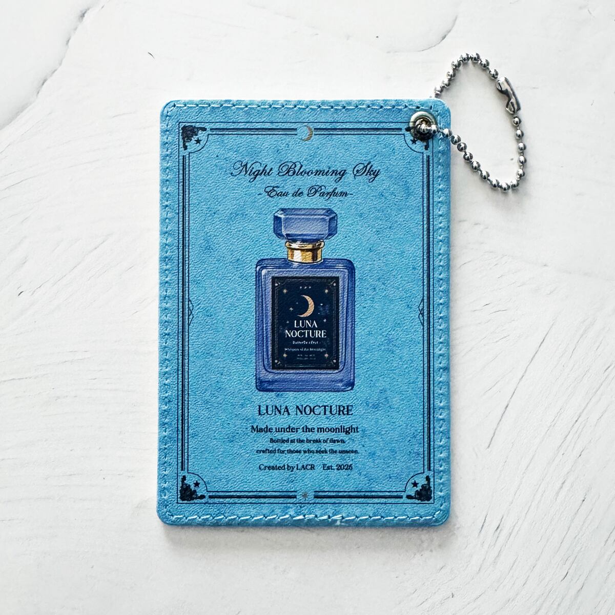 パスケース（小）星空香水瓶 リールストラップ付き | 定期入れ ID