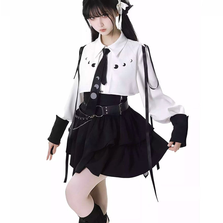 半袖シャツ ネクタイ付き pinksavior｜天使と悪魔 | Pay ID