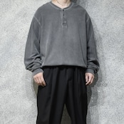 custom draw cord fade gray henry neck tee