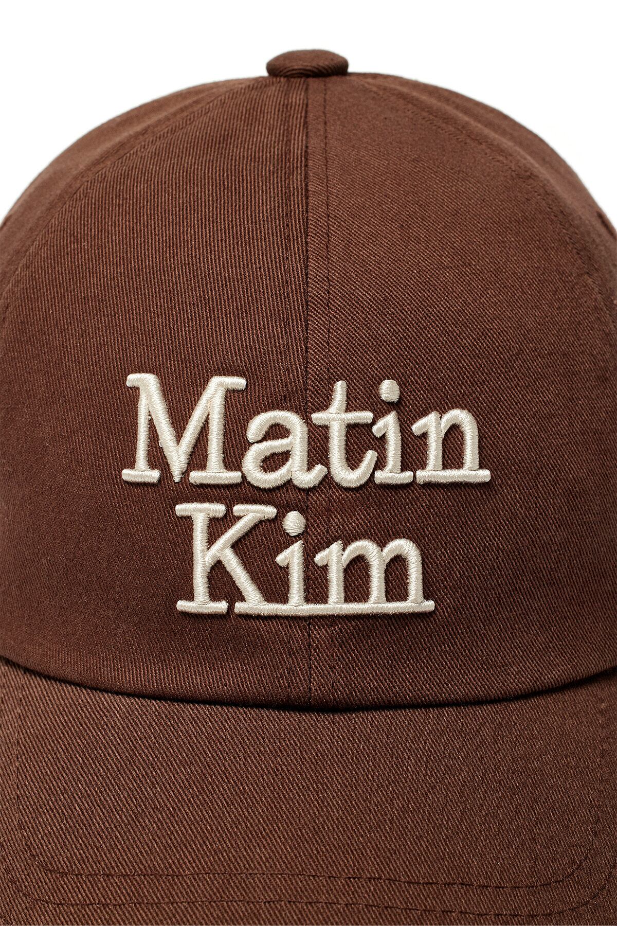 Matin Kim] MATIN VOLUME LOGO BALL CAP IN BROWN 正規品 韓国ブランド