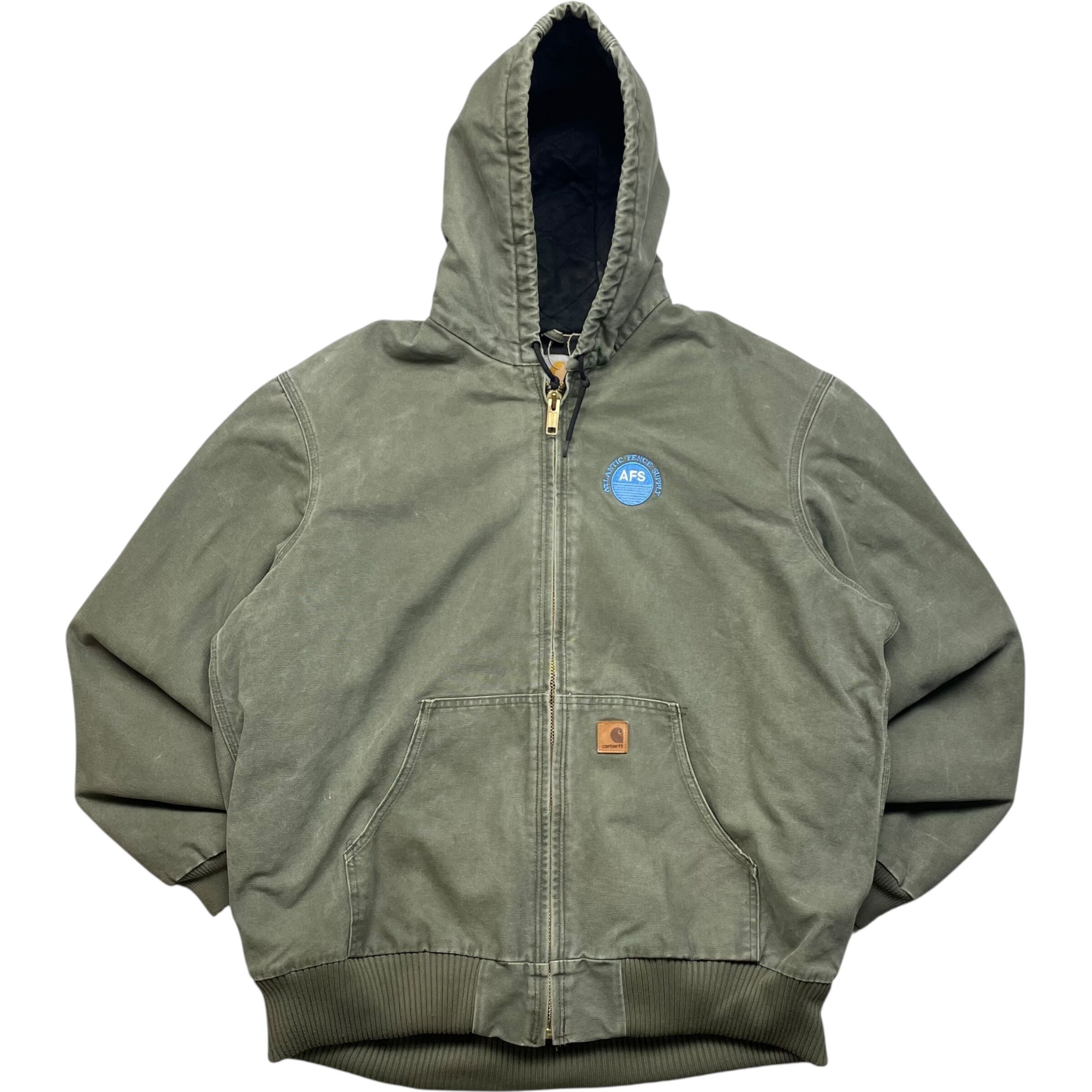 《XL》Carhartt カーハート ダックジャケット アクティブジャケット 企業ロゴ 刺繍 裏地キルティング no.8761