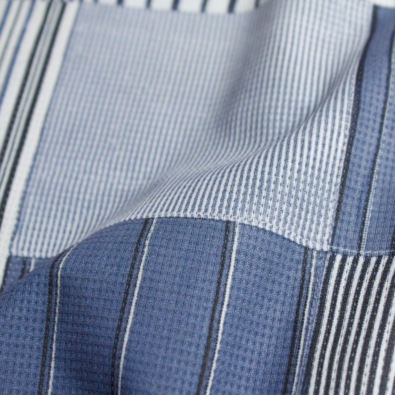 ranor（ラナー）STRIPE PW T - BLACK ストライプパッチワークTシャツ