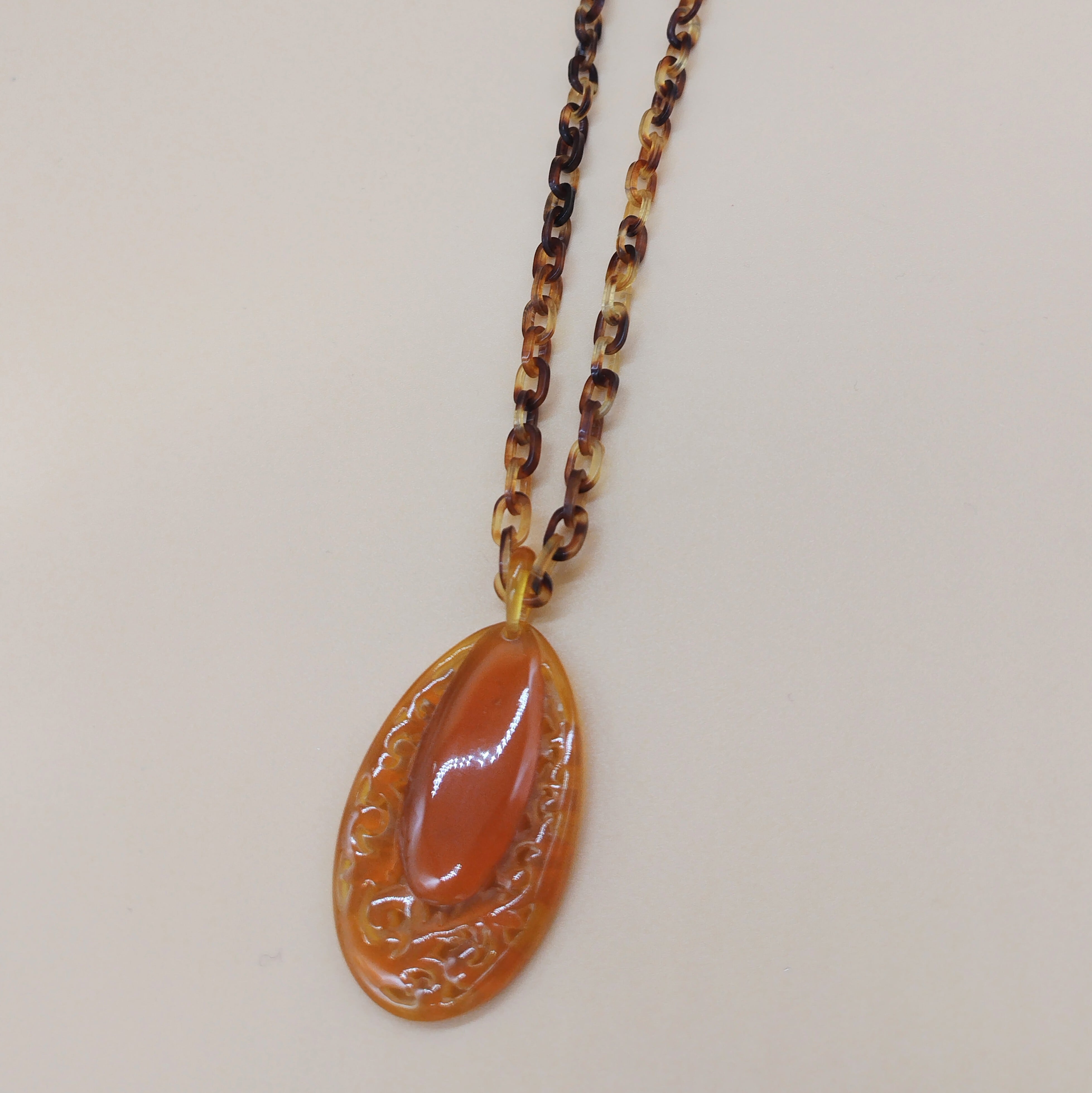 ツルヤ鼈甲専門店製　本鼈甲ペンダント ツルヤ鼈甲専門店製 本鼈甲ペンダント