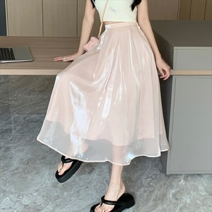 【送料無料】 ロングスカート 4色 シフォンスカート ロング丈 アンクル丈 マキシ丈 フレア Aライン ハイウエスト ウエストゴム 透け感 シースルー 光沢感 薄手 裏地 かわいい 大人可愛い きれいめ シンプル カジュアル 大人 上品 おしゃれ お洒落 こなれ感 ラフ とろみ感 抜け感 レディライク 無地 夏 誕生日会 20代 30代 40代 レディース 女性用 ママ 着回し 普段使い 韓国 オルチャン ファッション 定番 プチプラ 着痩せ 垢抜け お茶会 女子会 授業参観 ゆる とろみカラー