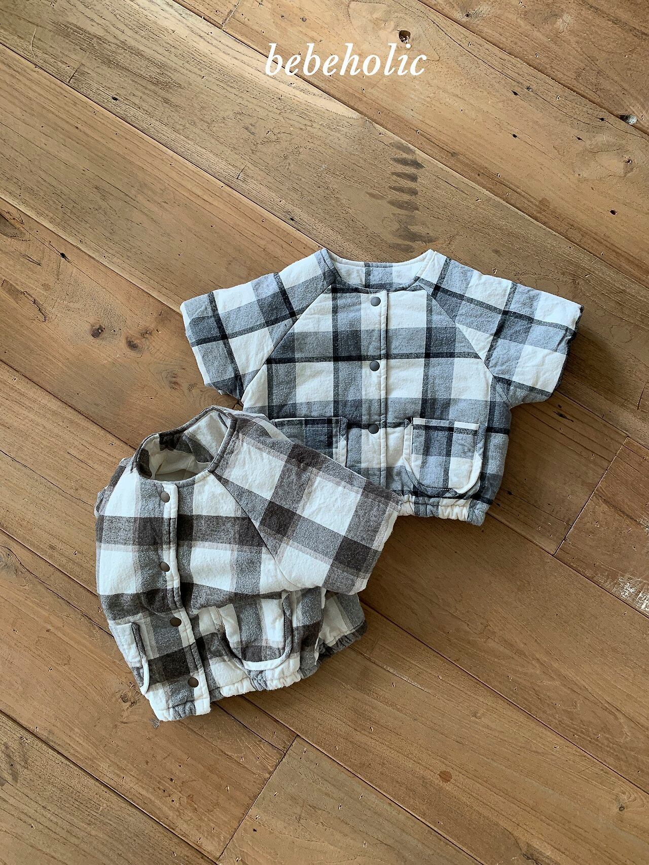 checkered jumper【bebeholic】※9月中旬〜下旬発送予定