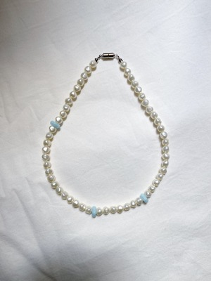 Vintage pra parle necklace / WATER BLUE