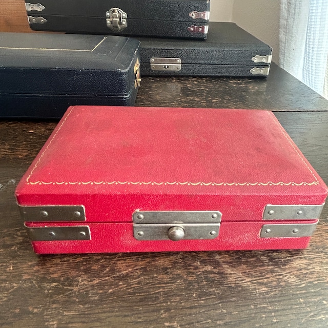 Vintage リングコレクションケースA  小型レッド