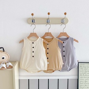 【夏作】ノーカラーロンパース　全3色