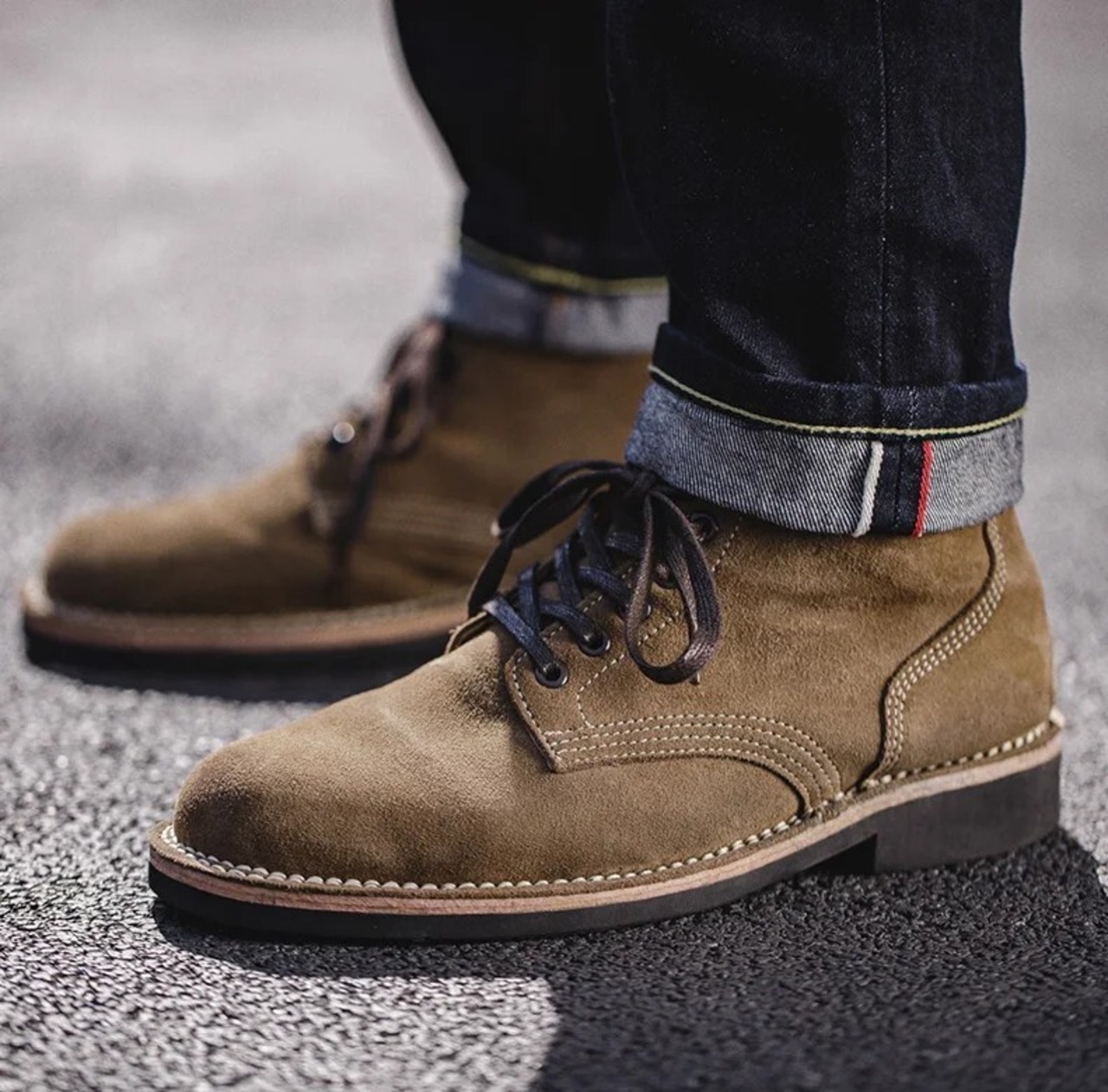 Retro Yellow Brown Ankle Boots / レトロ イエロー ブラウン アンクル ブーツ