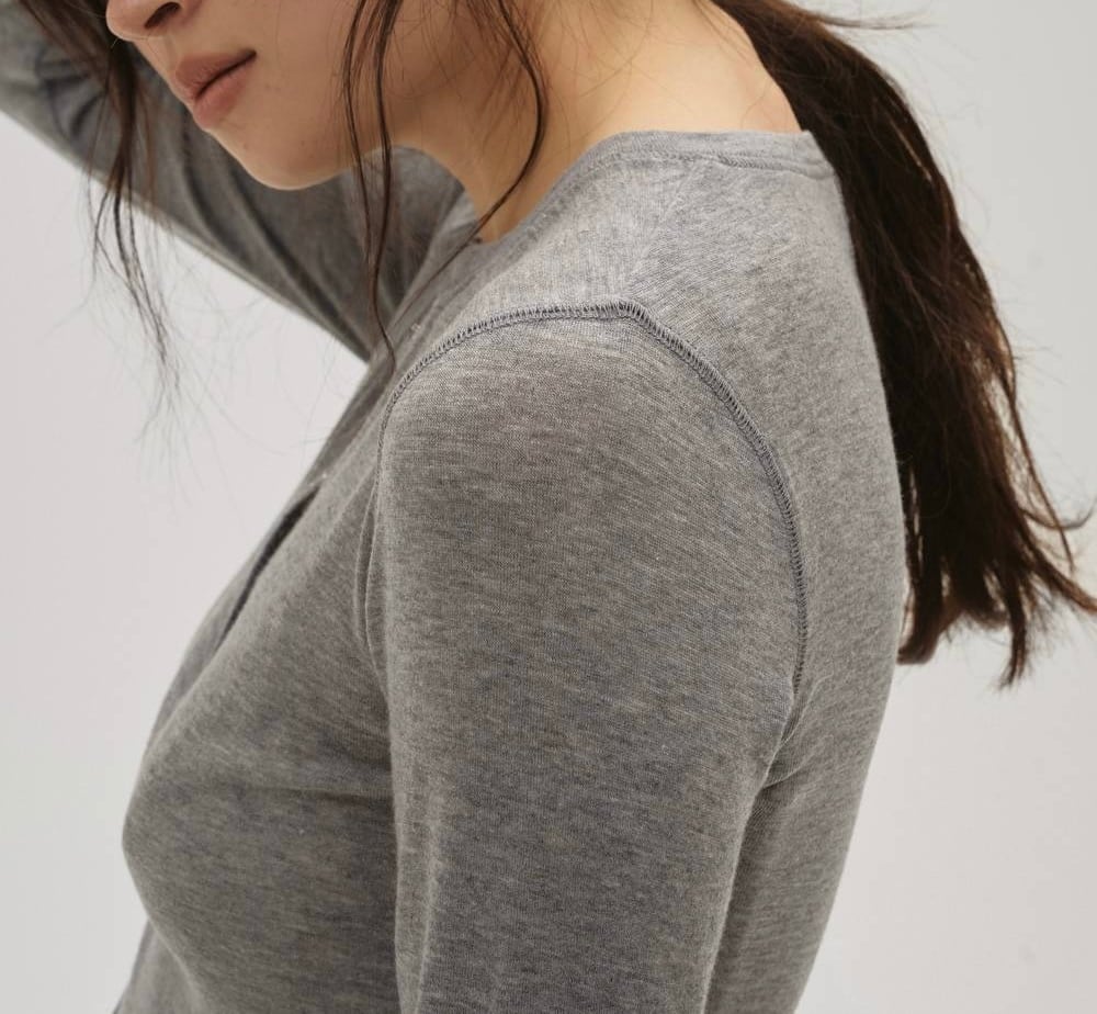TODAYFUL／Henleyneck Soft Tops | polne