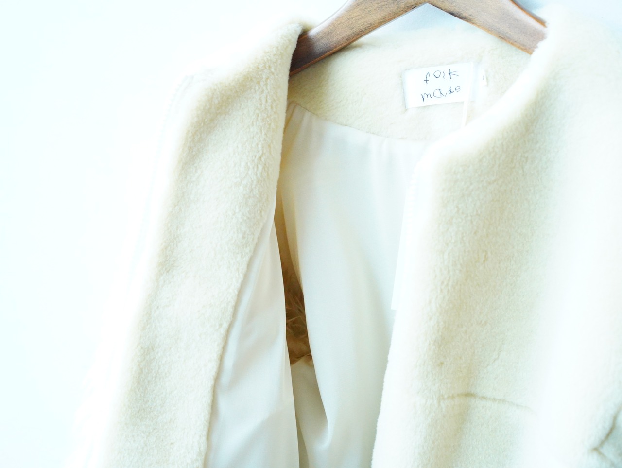 boa removable coat（F22AW-024） / コート / ivory / 110 -140 ｛ folk made 22AW ｝