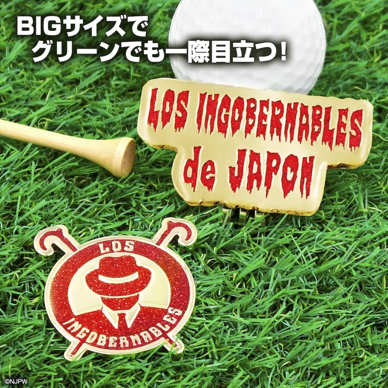 新日本プロレス L・I・J（ロス・インゴベルナブレス・デ・ハポン） ゴルフマーカー（BIGサイズ）（LOSM001）