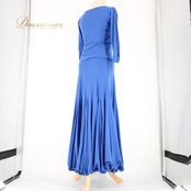 社交ダンス 衣装 スタンダード 上下セット ツーピース レッスンウェア パーティ衣装 SICO-PON Create-Sun クリエイトサン 青 ブルー系 ダンス衣装 フォーマル 伸縮性 上下セットアップ レディース ロイヤルブルー スカート ロングスカート ツーピース パーティー用 発表会 体型カバー おしゃれ かわいい クリエイトサン 使いやすい ティーチング 衣装セット おすすめ