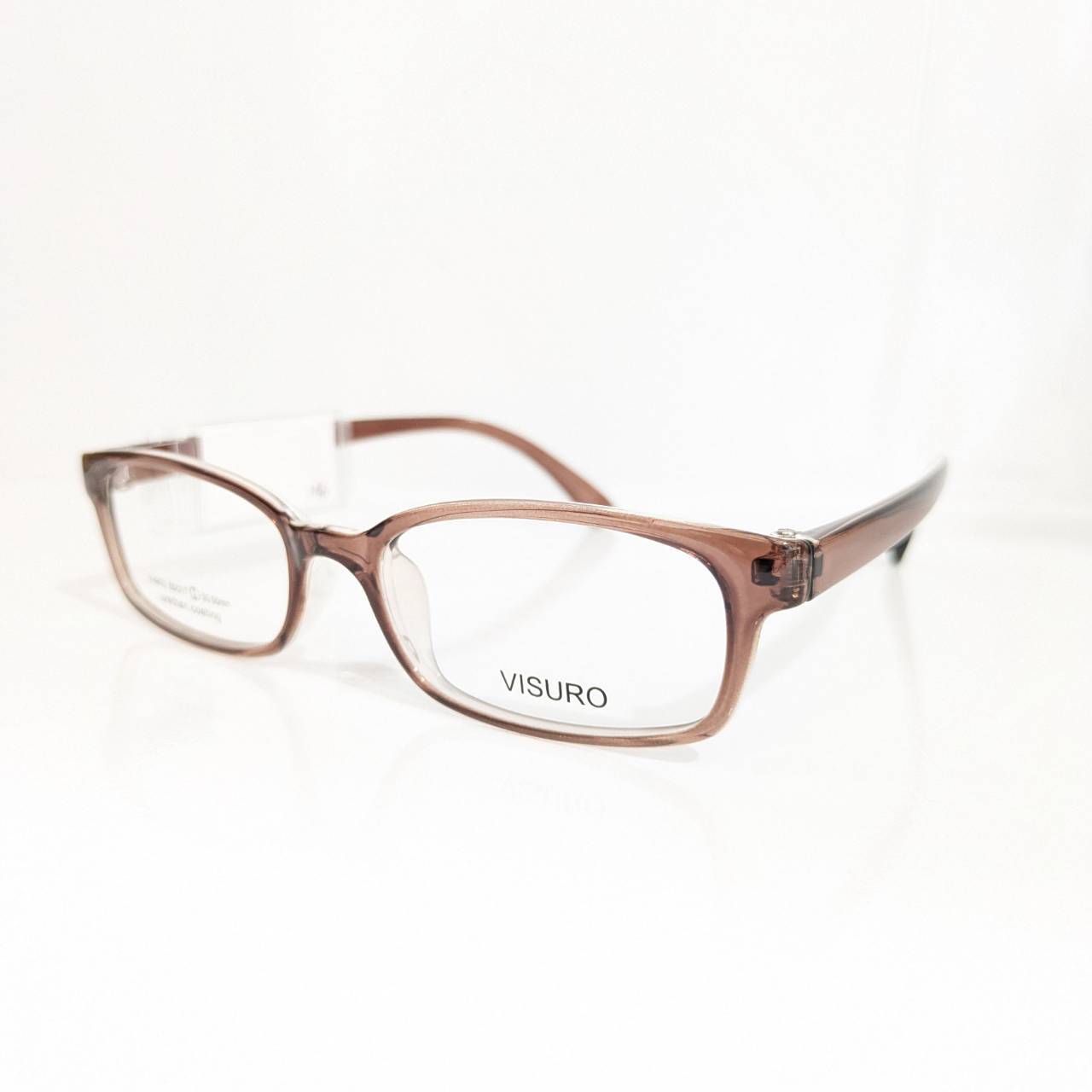 【VISURO】スクエアセルフレーム クリアブラウン