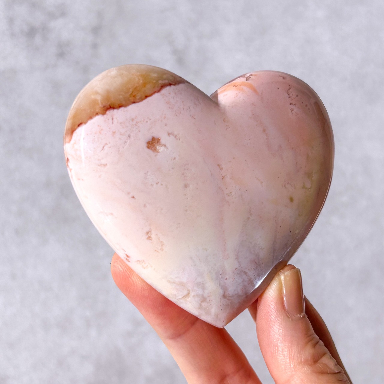 ピンクカーネリアン ハート * Pink Carnelian * 天然石