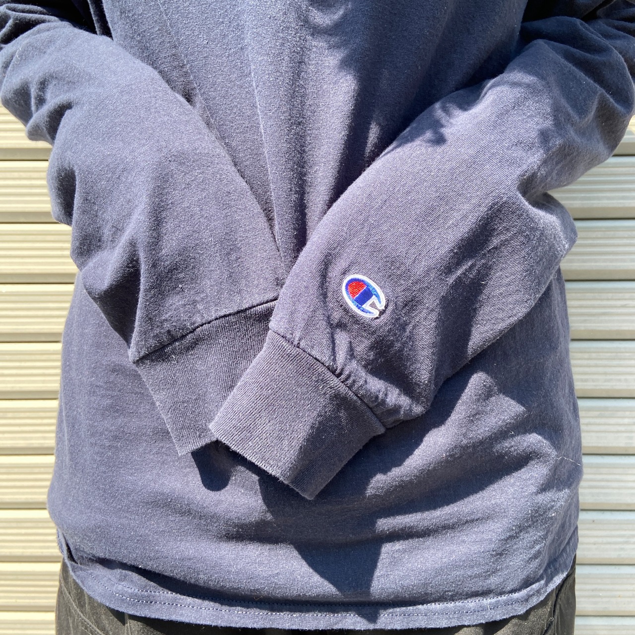 Champion チャンピオン カレッジチームロゴ プリント ロングTシャツ 