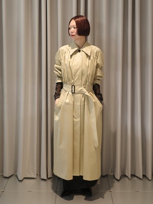 【26AW】FETICO フェティコ / コート / COTTON TWILL GATHERED SOUTIEN COLLAR COAT