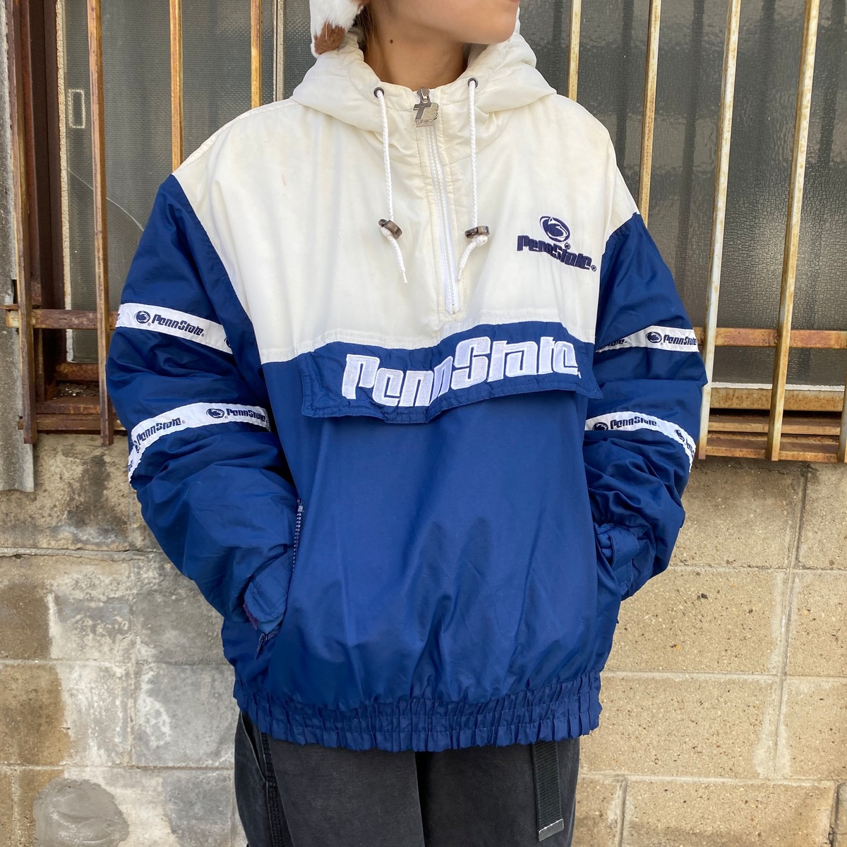 90年代 PENN STATE カレッジチーム 中綿 ナイロンジャケット メンズL 