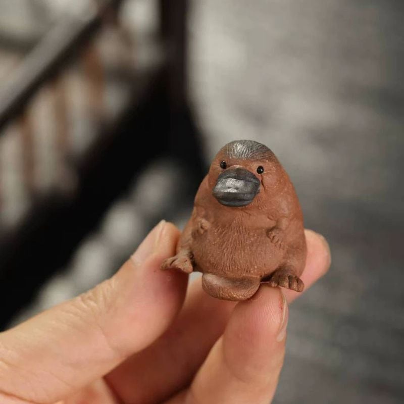 カモノハシ 動物 置物 オブジェ 風水 開運 インテリア アニマル 茶玩