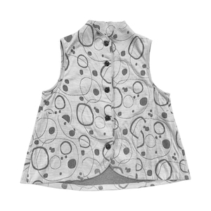 【最新作】水玉接結ジャガードコンパクトベスト【260-9205】