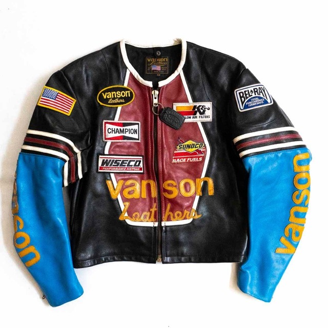 美品】 VANSON 【TJV オールレザー スタジャン】36 ジャケット 