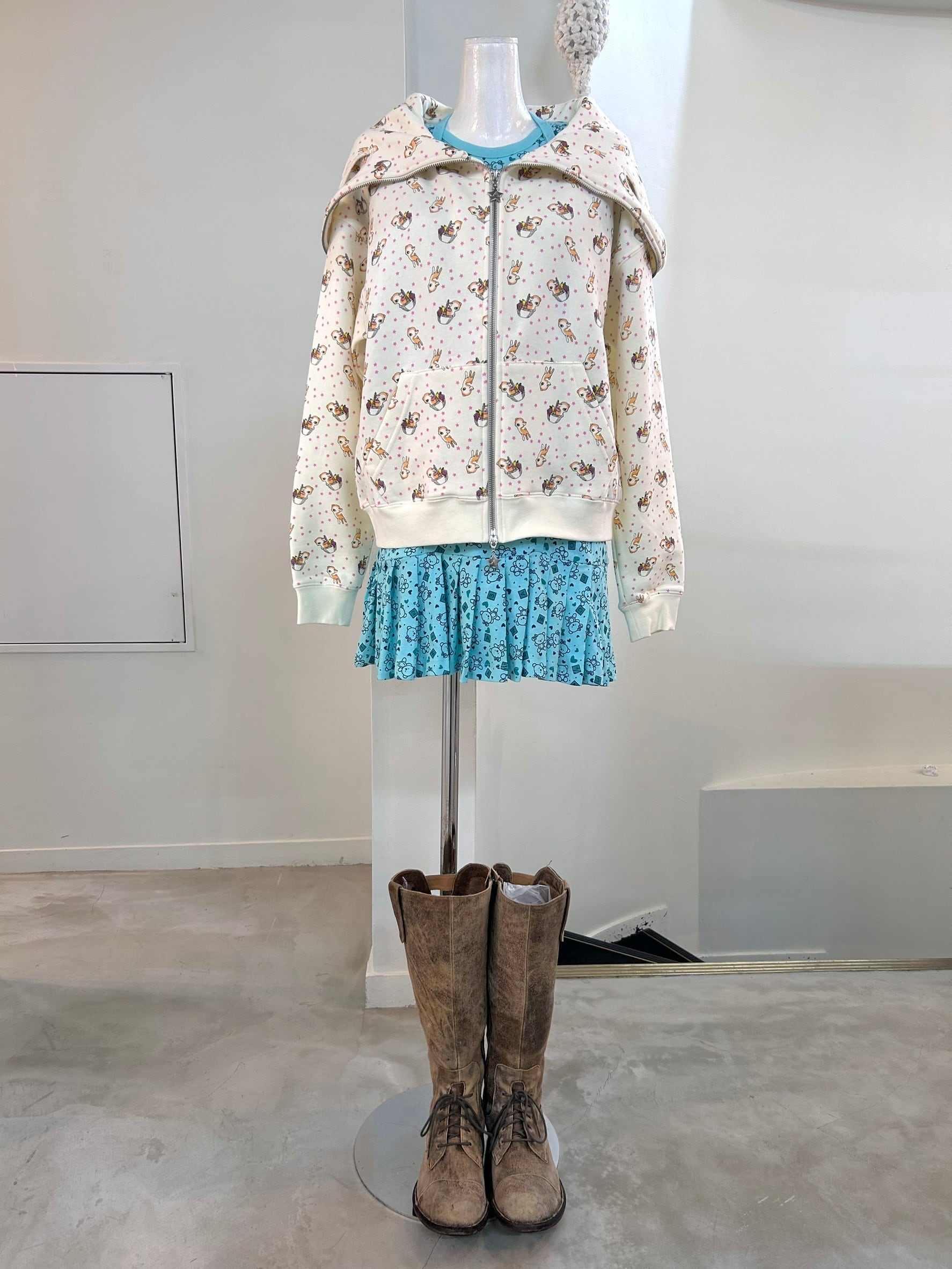 Ashley WILLIAMS BUTTERFLY HOODIE / PEACH DEER