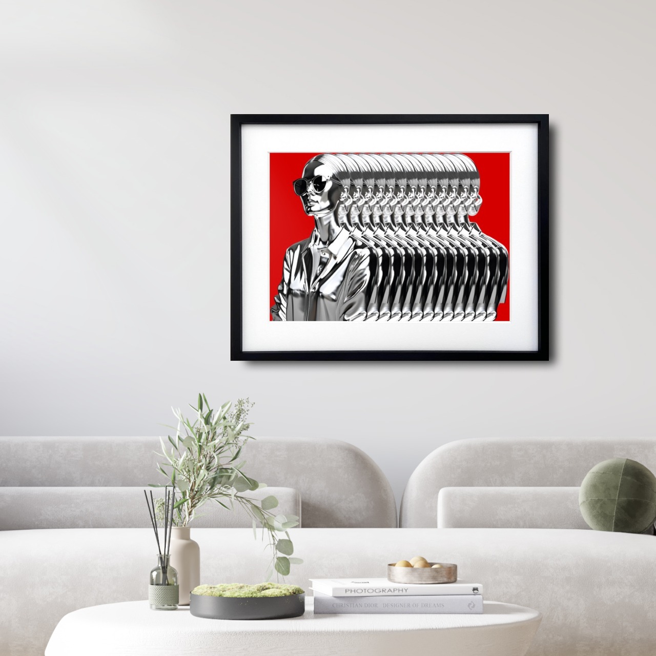 Iron Woman 13｜メタリック質感の女性像が魅せるモダン抽象アートポスター｜空間に強い存在感を添えるスタイリッシュ壁掛けアート｜日本製A2ポスター