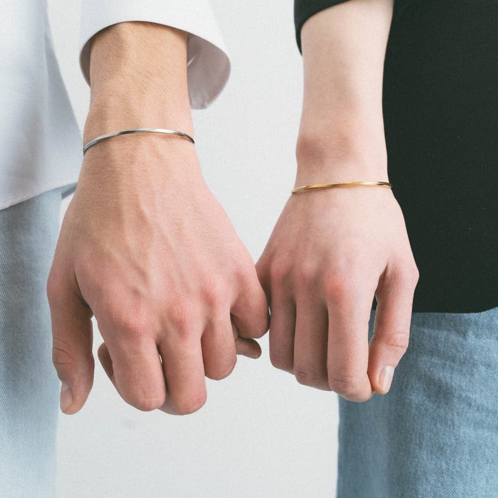 thin twisted bangle（silver）#b43 | garcia