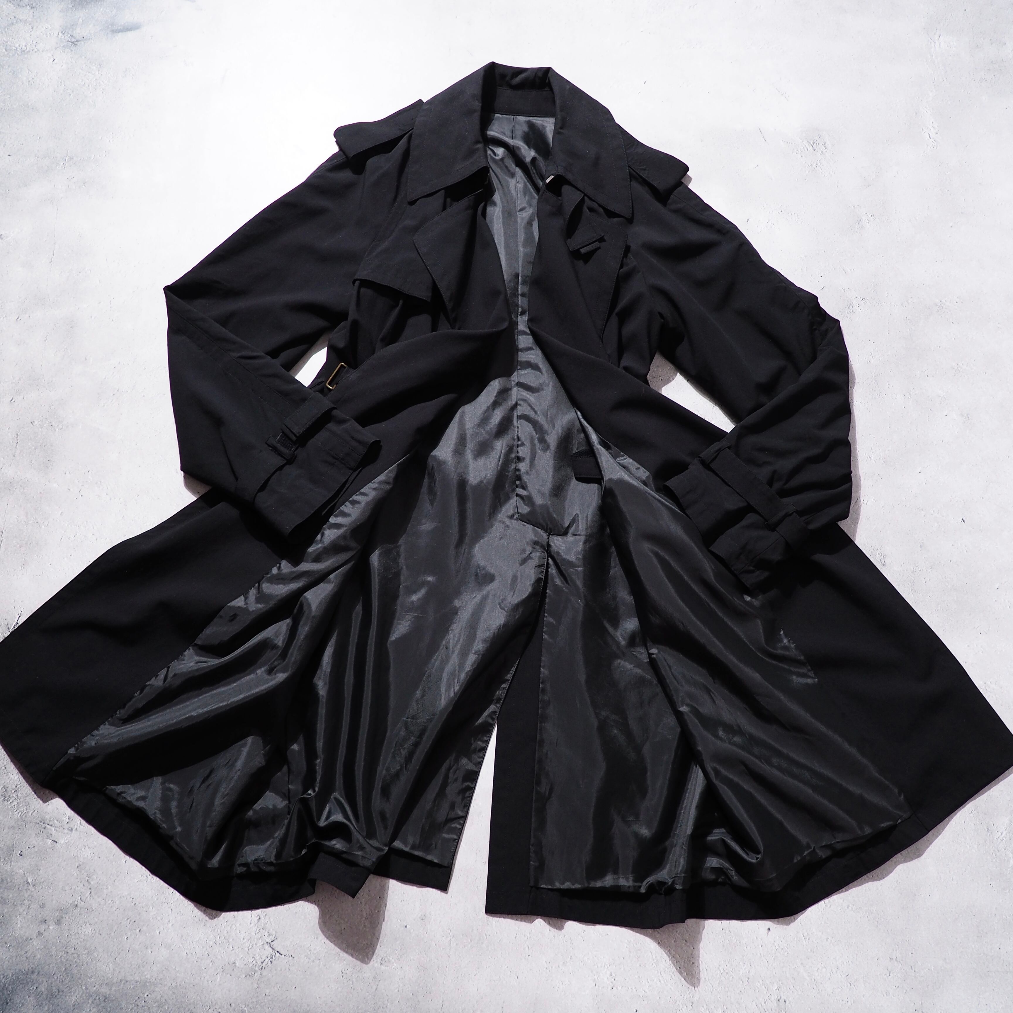 Jean paul GAULTIER HOMME black drape trench coat