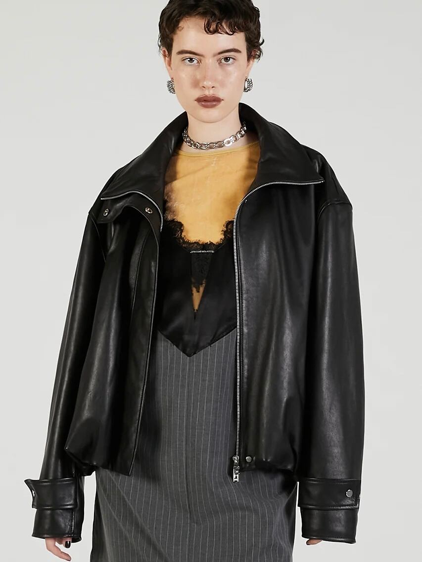 25AW】PRANK PROJECT プランクプロジェクト / SHEEP Leather High Neck