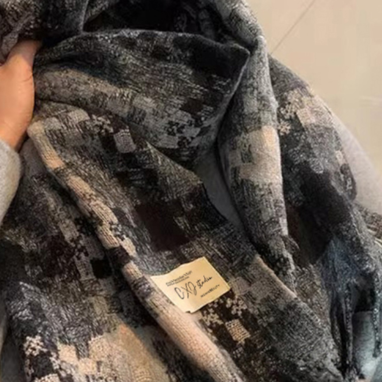 マルチカラーチェック柄マフラー W10290