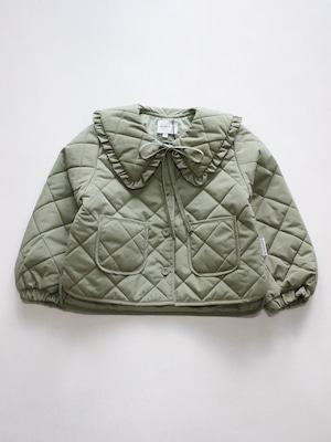 MIPOUNET  GIULIA COLLARED QUILTED JACKET  GREEN